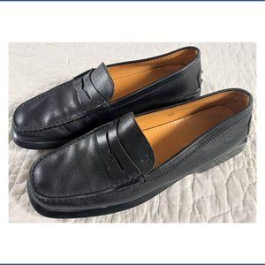 Tod’s Women’s Black Leather Driving Shoes Penny Loafers Black 10 40